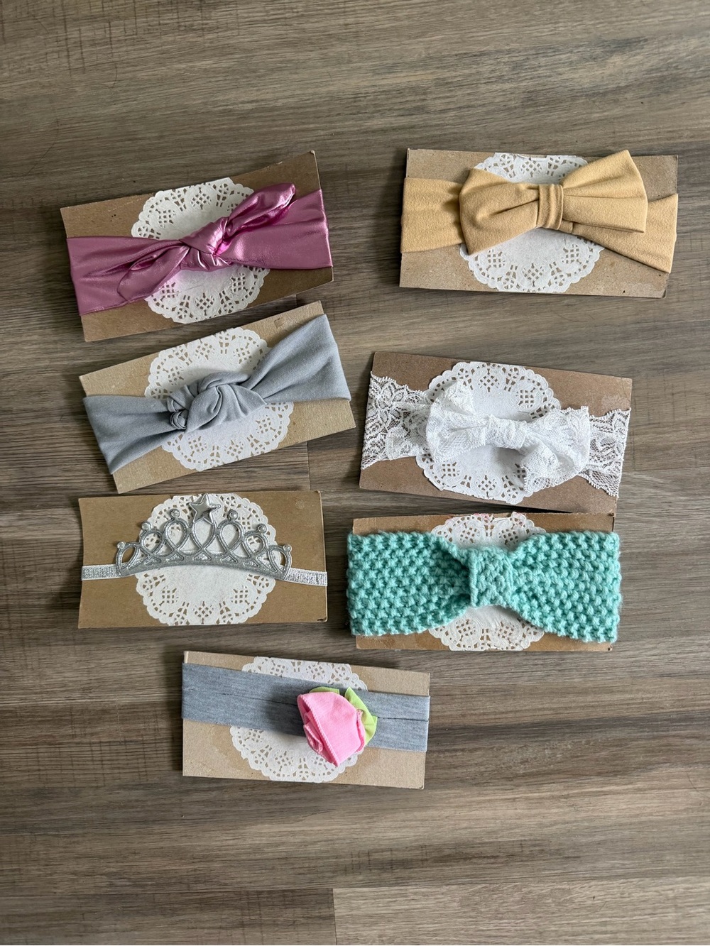 Assorted Kids Headbands Set - Pink, Yellow, Gray, White, Teal, Silver
